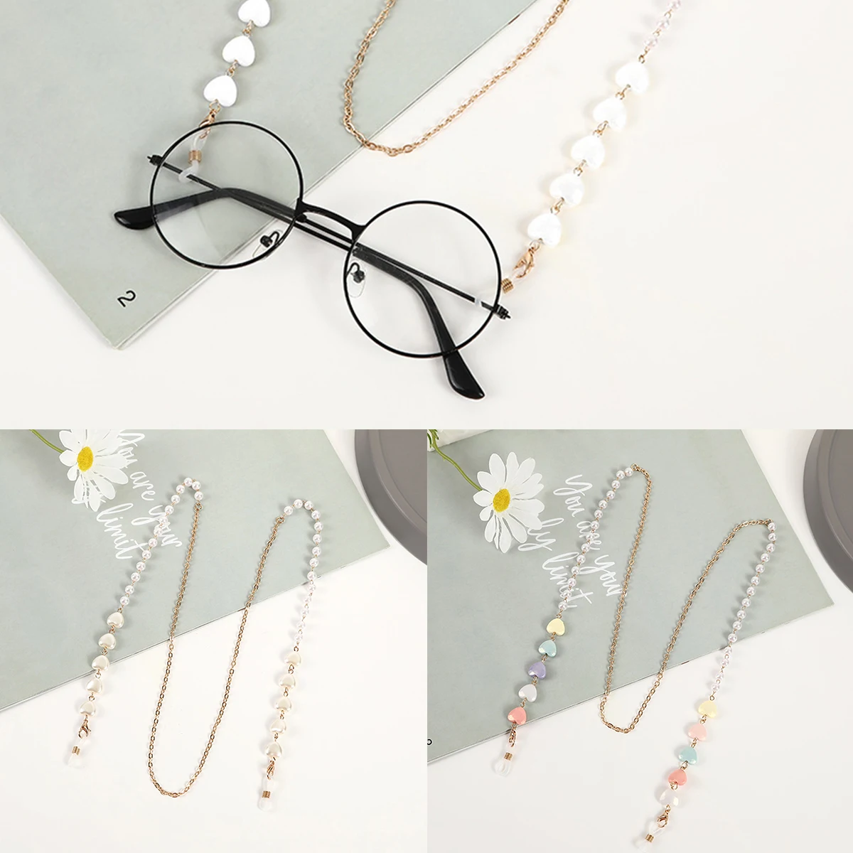 

New Glasses Chain Non-slip Eyeglass Headset Mask Lanyard Metal Necklace Spectacles Cord Sunglasses Strap Reading Glasses Holder