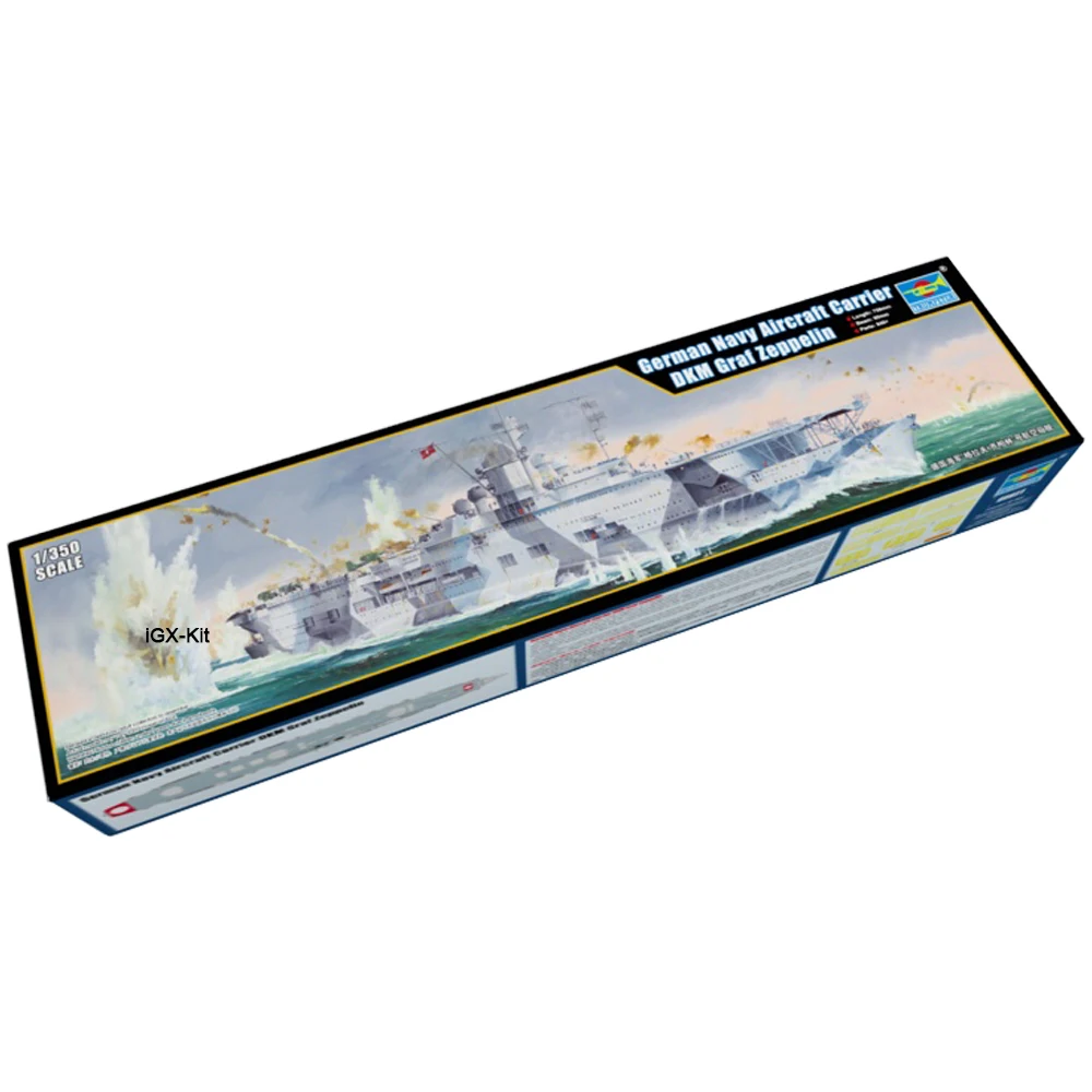 

Trumpeter 05627 1/350 Scale DKM Graf Zepplin Aircraft Carrier Ship Military Assembly Plastic Toy Craft Model Building Kit