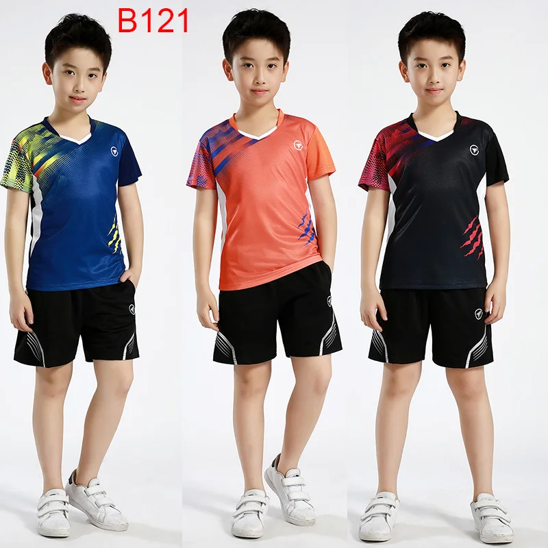 Custom name logos Children Sports t shirt Badminton shirt for kids Boys dry fit Table Tennis shirts boys Girls Running shirts