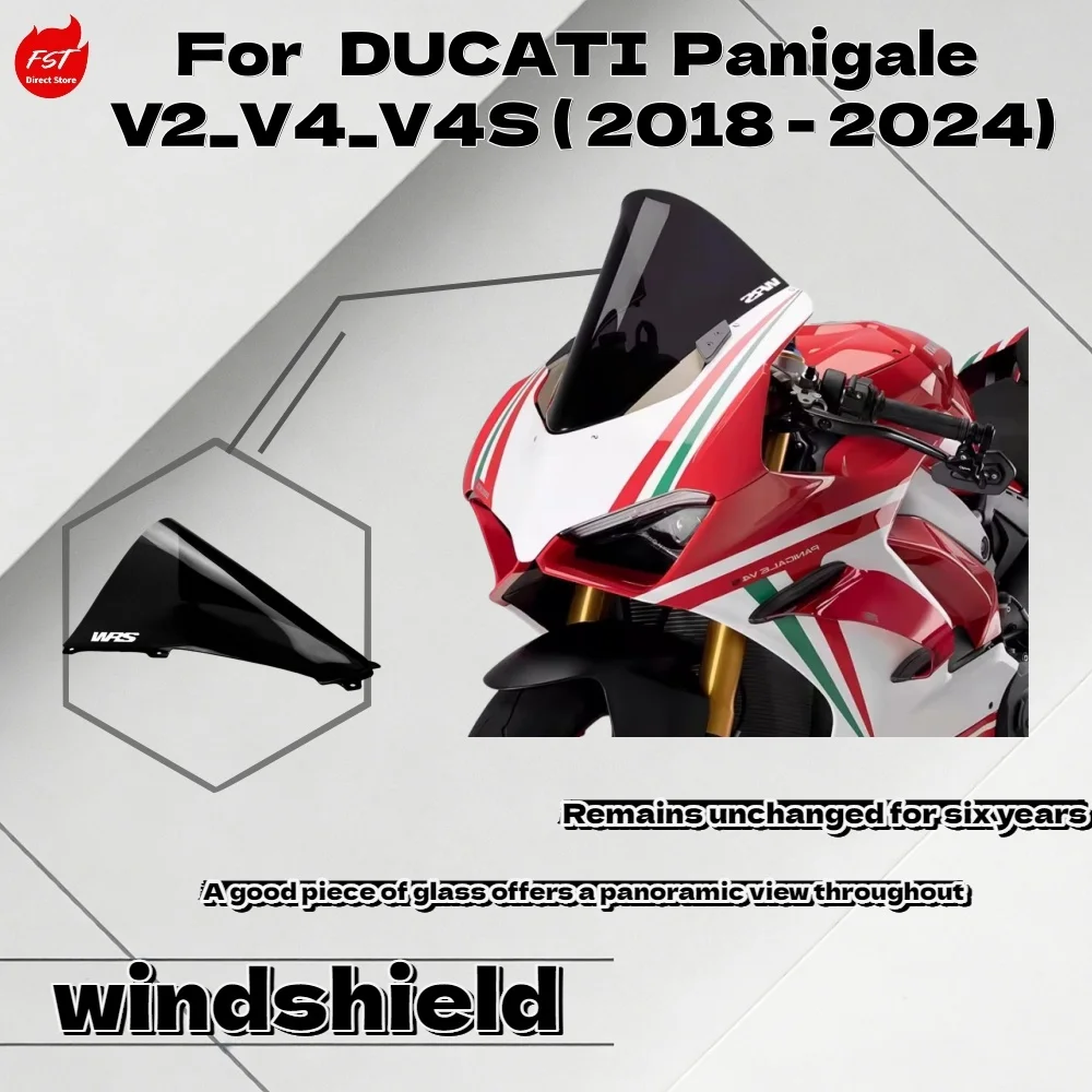 

For D ucati Panigale V2 V4 V4S Italian Style Racing Windshield Track Edition Front Windscreen Wind Deflector