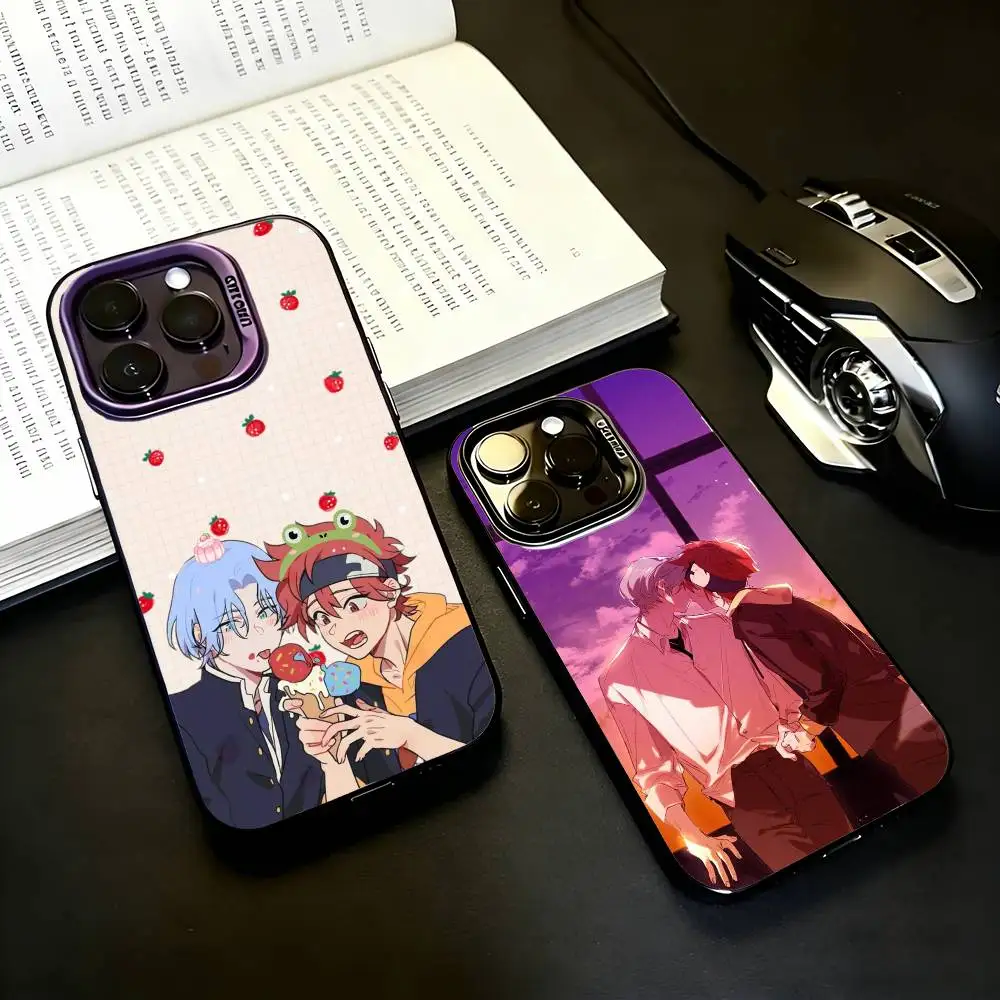

SK8 The Infinity Langa Reki Phone Case For iPhone17,16,15,14,13,12,11 Plus,Pro Max Black Candy silver phone case