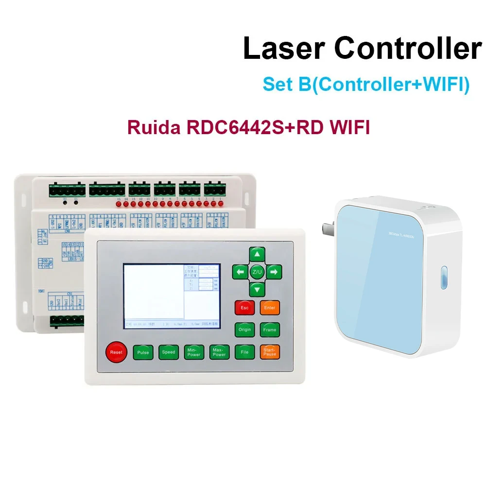 HAOJIAYI Ruida RDC6442G RDC6442S DSP Laser Controller Panel PSU WIFI Handle for Co2 Laser Engraving Cutting Machine