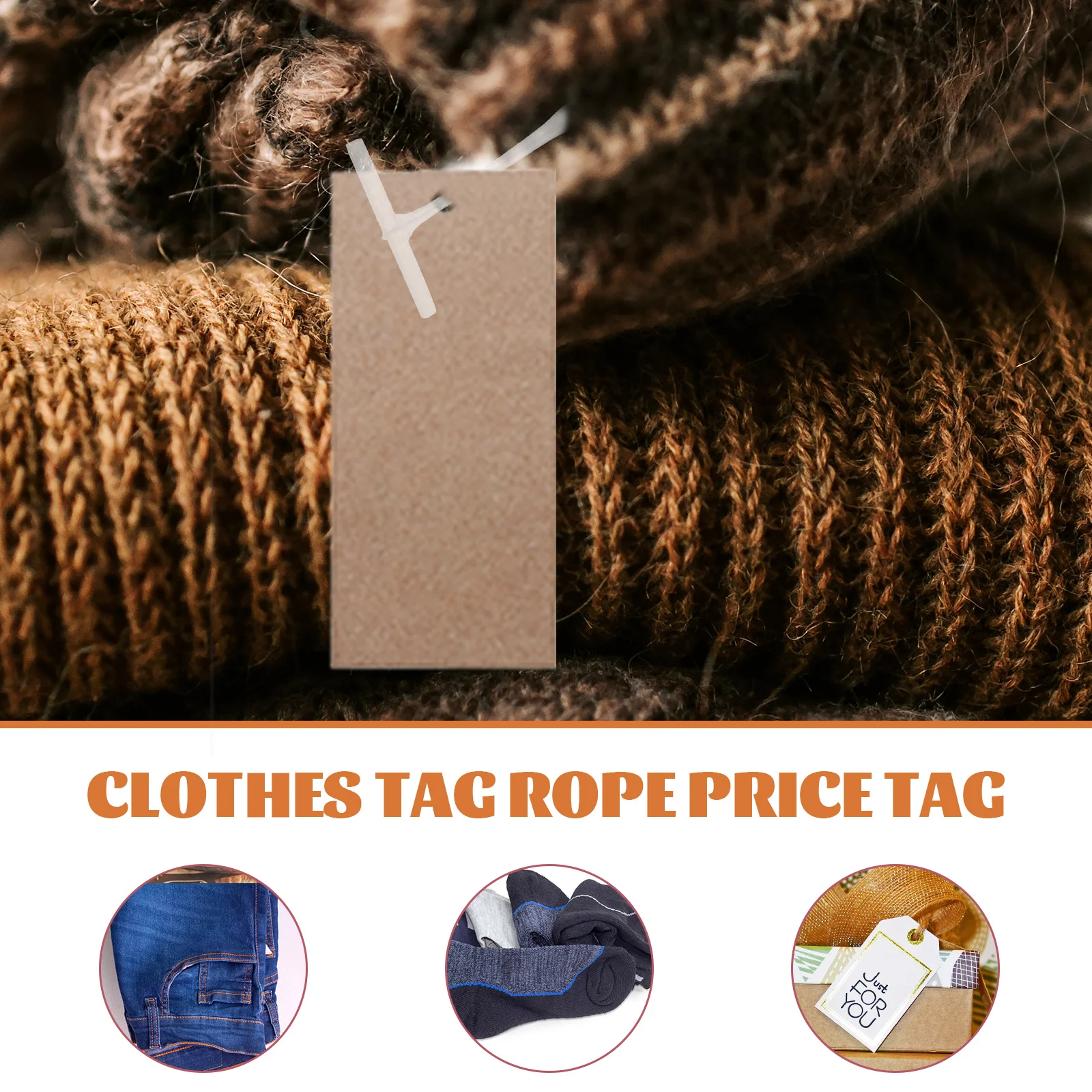 

Sock Glue Needle Tag Fasteners for Clothing Plastic Label Hanging Rope White Labels