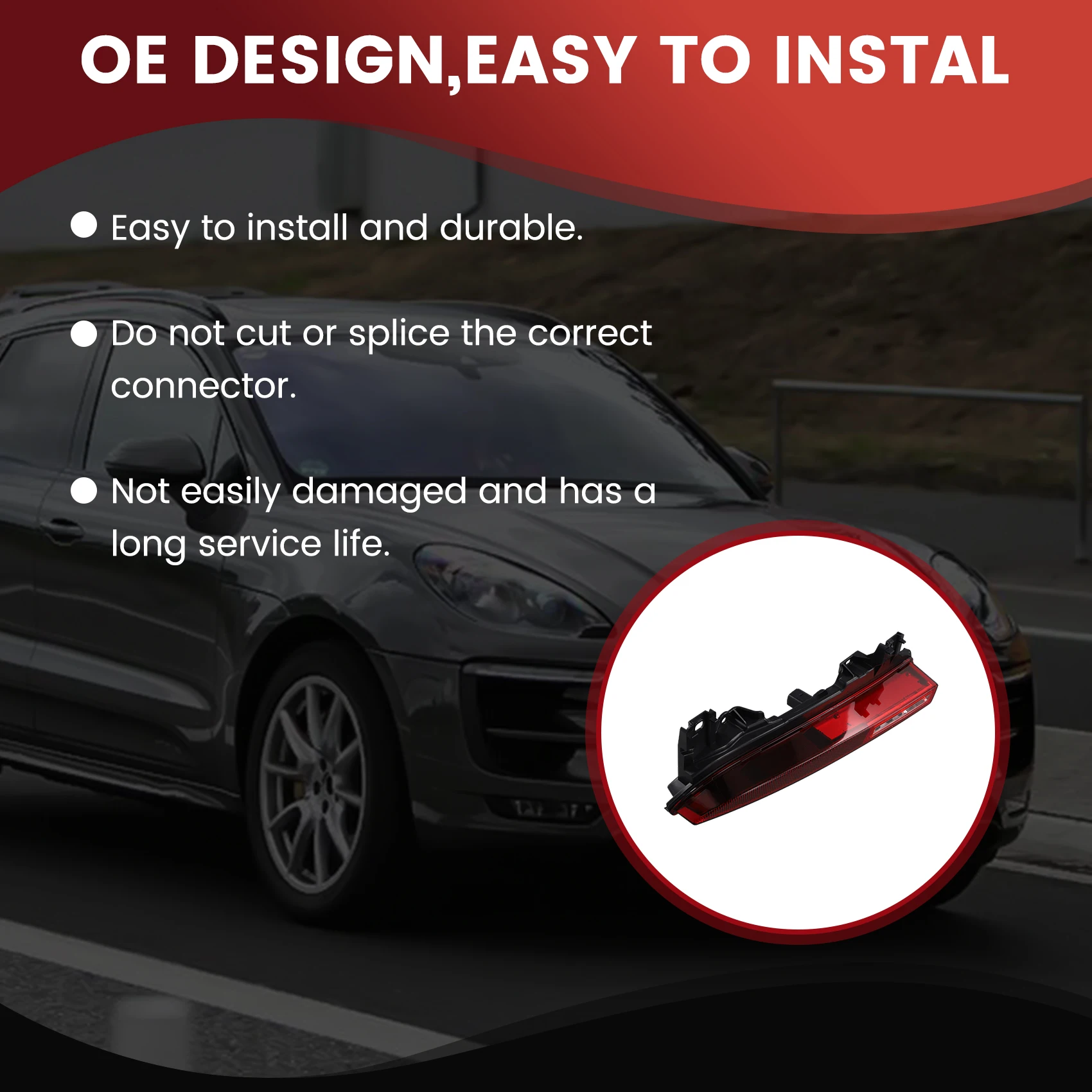 

Светоотражатель заднего бампера Classy-Car, задний фонарь для Macan 95B. 3 2022-2024