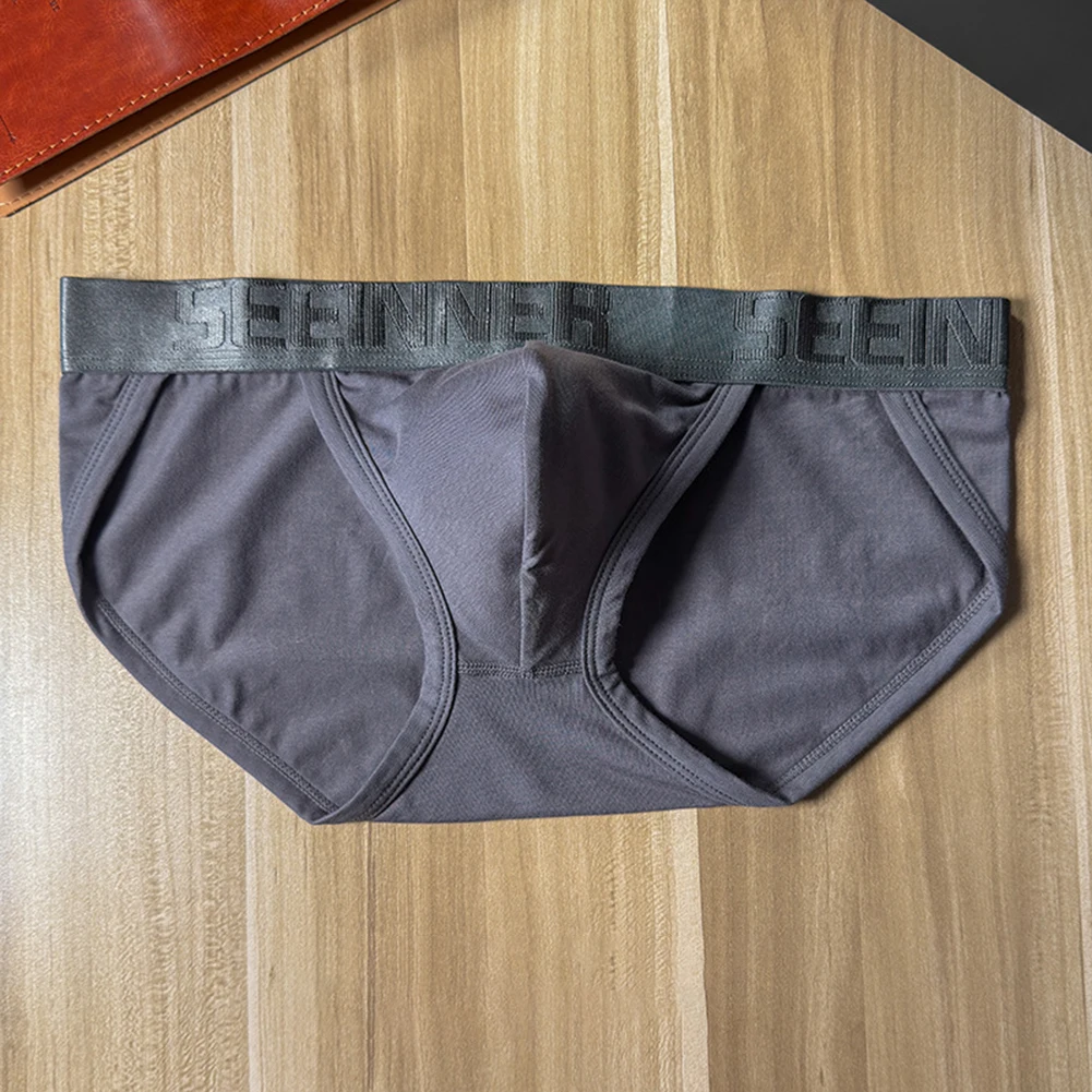 2025 Men Cotton Soft Lingerie High Fork Briefs Adult Underwear Sissy Bulge Pouch Bikini Solid Underpants Panties Men's Clothing