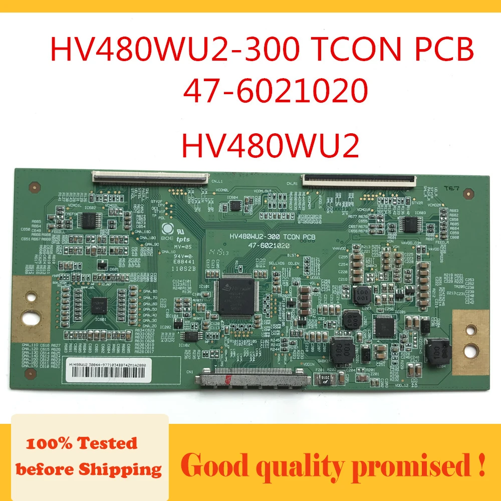 HV480WU2-300 TCON PCB 47-6021020 HV480WU2 Tcon Board for TV LE48D8800 48E5CHR ...etc. Display Card for TV Replacement Board