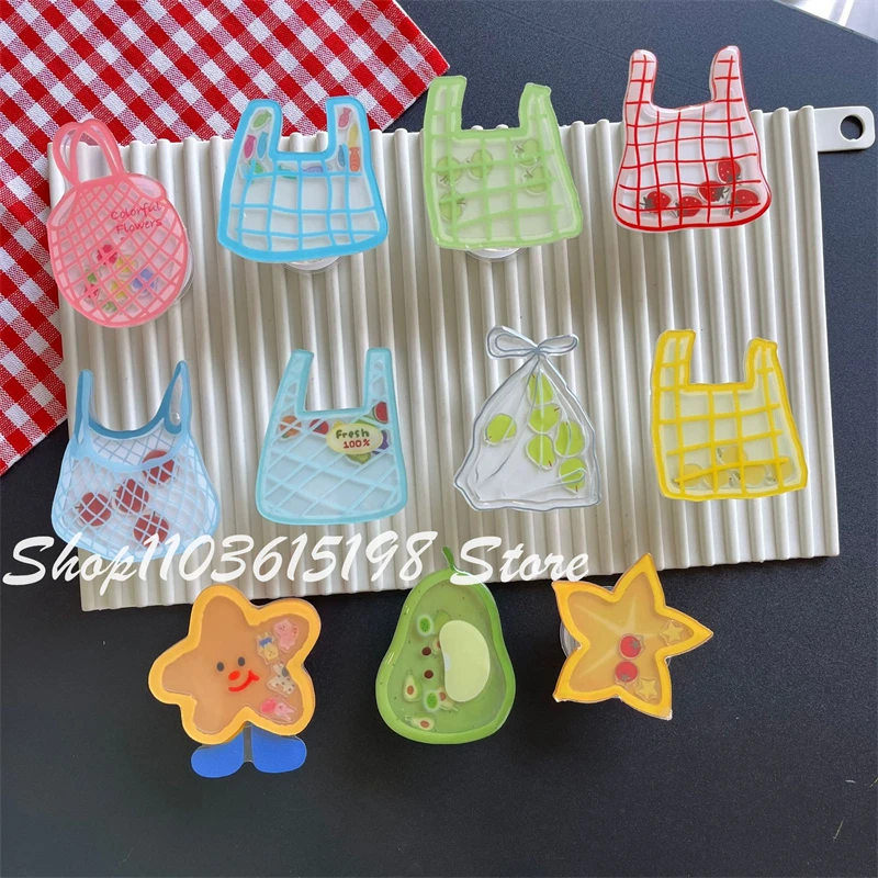 

Korean Cute Cartoon Quicksand Phone Griptok Bracket For iPhone Samsung Universal Phone Accessories Phone Holder Grip Tok Stand