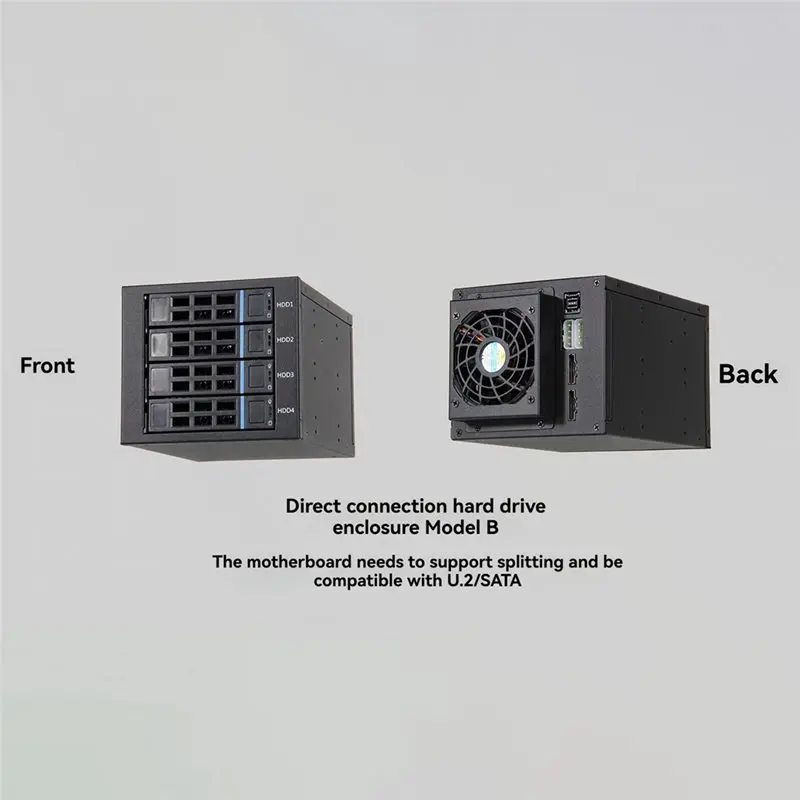 

Внешний корпус для жестких дисков и SSD AA84 с 4 отсеками для 3,5-дюймовых дисков Прямое подключение 2 SATA-накопителей