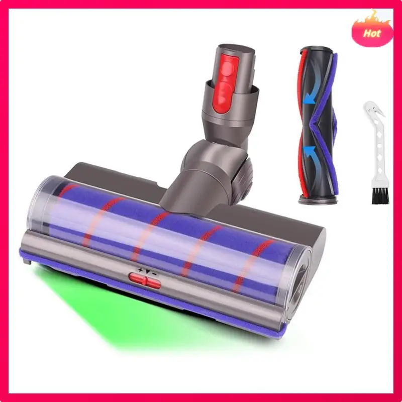AD-Replace Roller Brush Bar And Replacement Brush Head For Dyson V7 V8 V10 V11 V15 SV12 Vacuum With Integrated LED Headlights