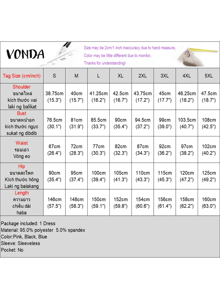 2025 Abito estivo Donna Sexy scollo a V senza maniche Party Vestito estivo Moda cinturino in tinta unita Abiti da sera Casual Robe Femme VONDA