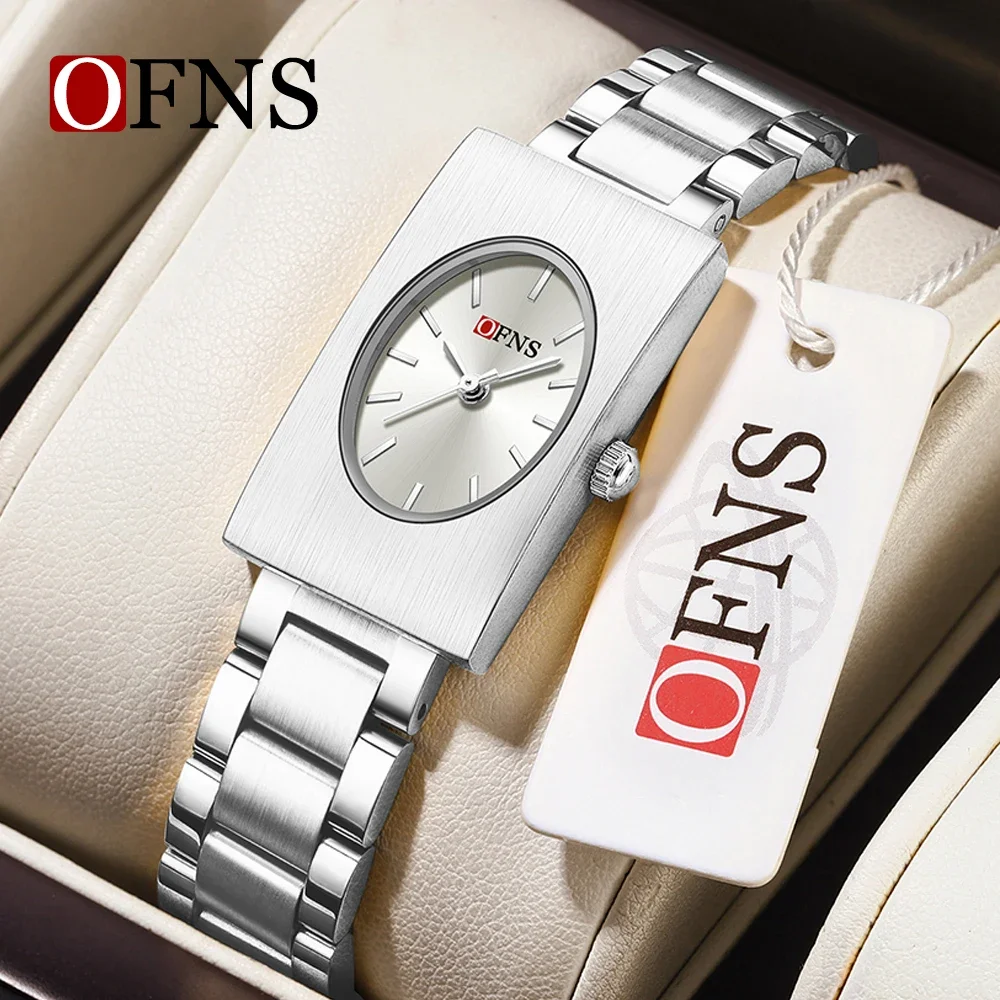 

Fashionable OFNS New 1547 Women's Quartz Watch Rectangular Waterproof Luxurious Lightweight Luxury High-End Women's Quartz Watch