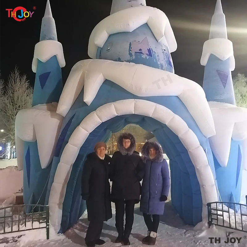 5m tall Inflatable Ice Tower Tunnel for Holidays