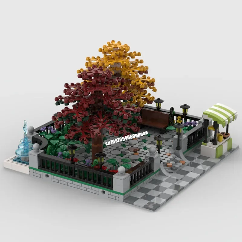 Nieuwe 1191 Stuks Stad Hot Selling Street View Moc Modulaire Boom Park Model Custom Puzzel Diy Creatieve Ideeën Kinderen Speelgoed verjaardagscadeau