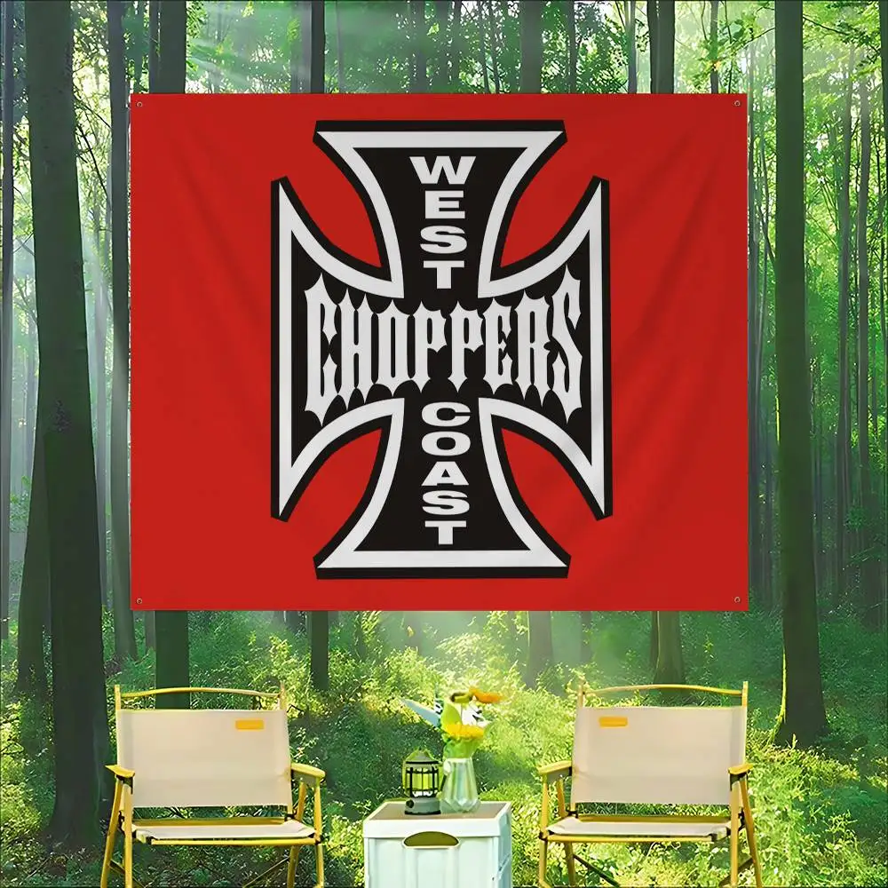 West Coast Choppers Large Size Flags Printing Patterns Interesting Birthday Party Decorations Banner