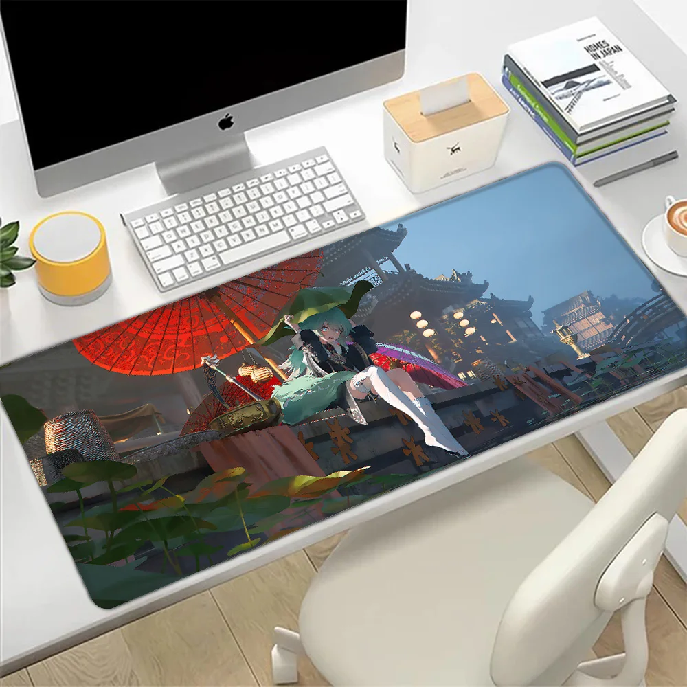 Huohuo Honkai Star Rail Mousepad HD Printing Computer Gamers Locking Edge Non-slip Mouse Pad XXL90x40cm Keyboard PC Desk Pad