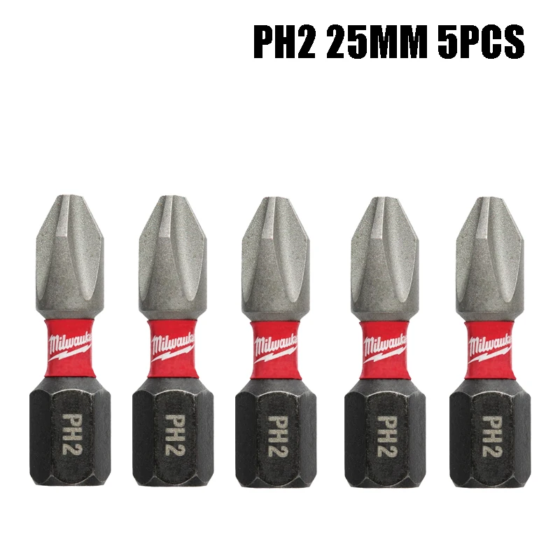 Milwaukee PH2 57/89/25MM Impact Type Bit High Speed steel Wear Resistance Separate Sell Separately Power Tool Accessories