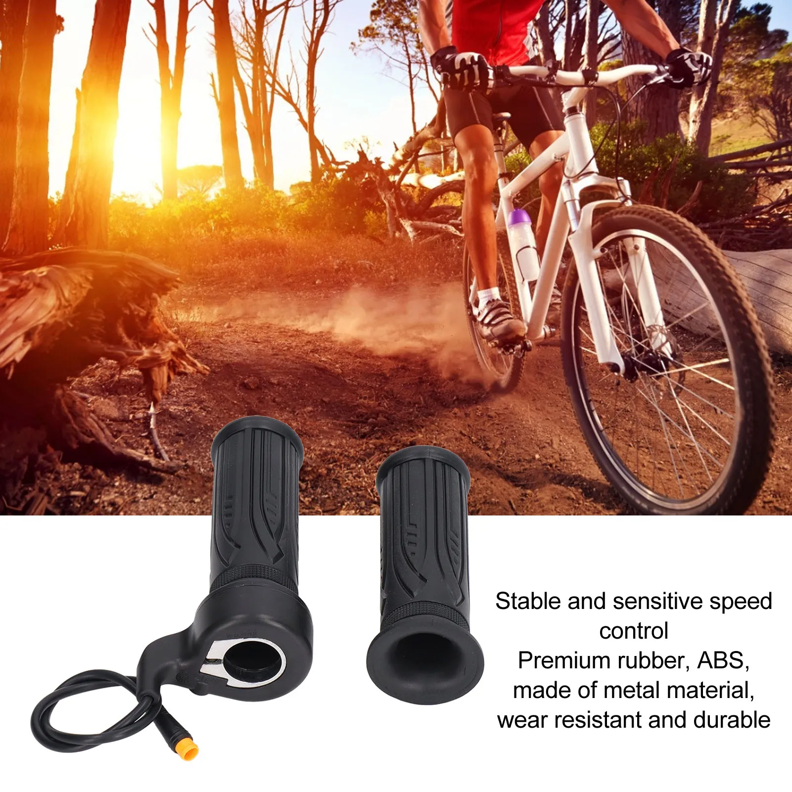 

Electric Bike Accelerator Handle Sensitive Sturdy Stable Scooter Twist Accelerator Handle Waterproof Joint for Right Side