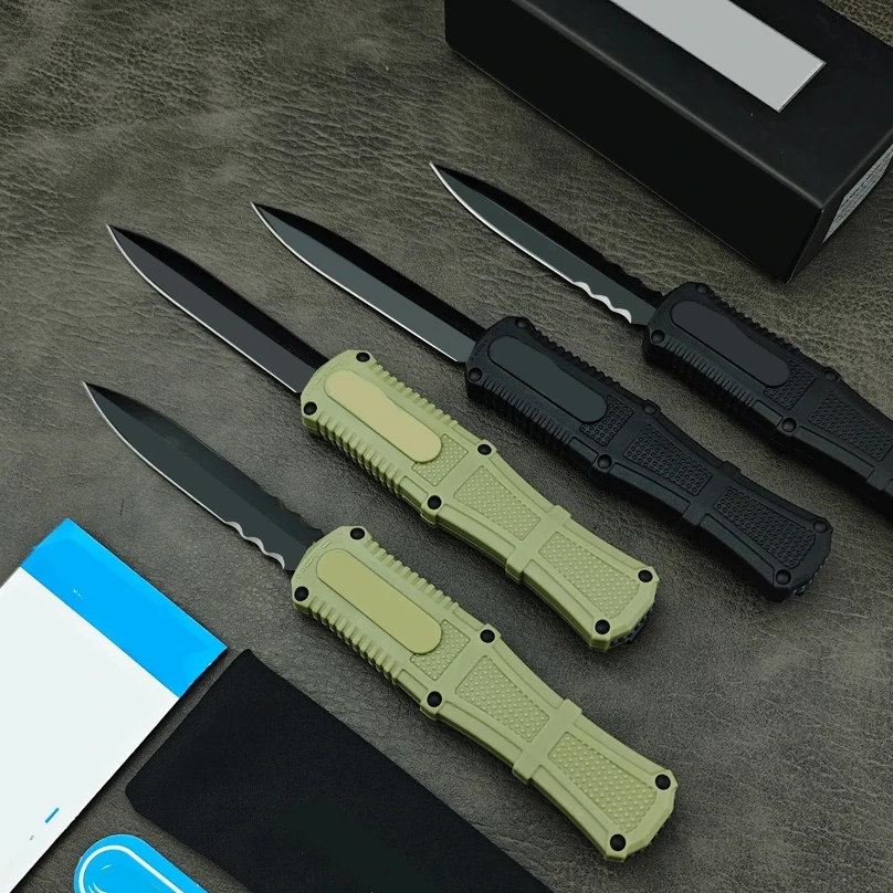 

AU TO BM 3370 Auxiliary Quick Open EDC Knife 440C Steel Blade Nylon Fiber Handle Self Defense Tactical Knife Camping Tools