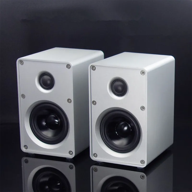 

1 pair HIFI Bookshelf Speaker HIFI Passive Speaker All Aluminum Chassis Speaker For Amplifier Audio 3-inch Two-way HIFI Speaker