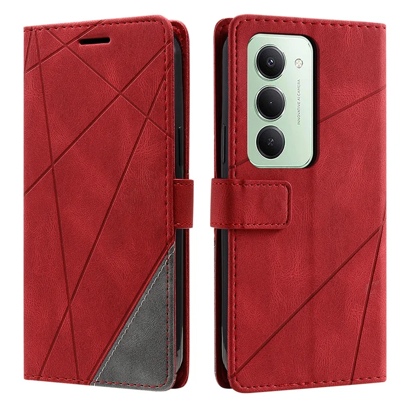 

Высококачественный кожаный чехол-флип для Xiaomi Redmi 15 (169 мм) 4G/5G, магнитный, роскошный, с функцией кошелька