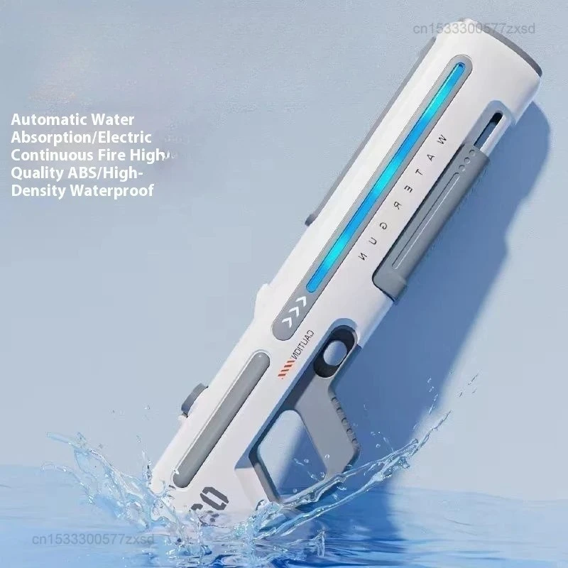  Wireless Electric Automatic Water Gun Large Capacity 8m Range Electric Burst Mode Summer Beach Outdoor Swimming Pool Toys