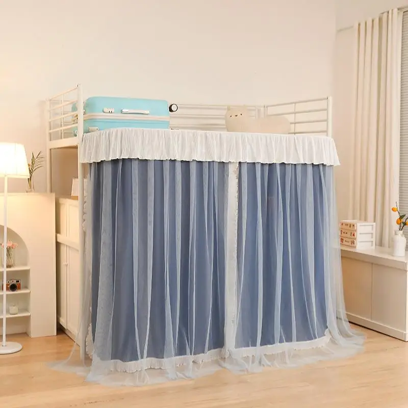 U-Shape Mosquito Net Dormitory Desk Curtain Extension Pole Student Bedroom Lower Bed Blocking Curtain Light Blocking Bed unde...