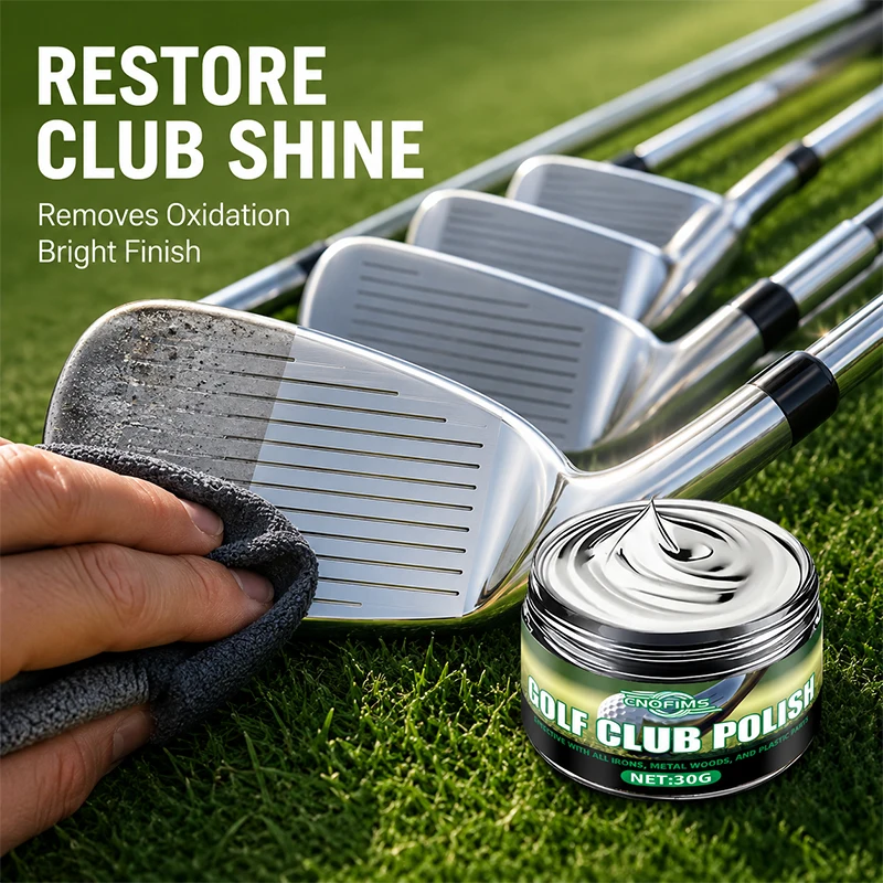 30g Golf Club Care Cream, Metal Polishing Cream for Club Surface Maintenance, Minor Scratch Care and Bright Shine Restoration