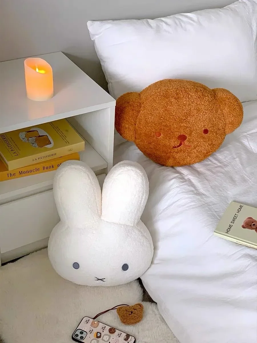 Novo travesseiro de pelúcia kawaii bonito miffys doce boneca brinquedo criativo decoração do quarto dos desenhos animados ornamento presente aniversário