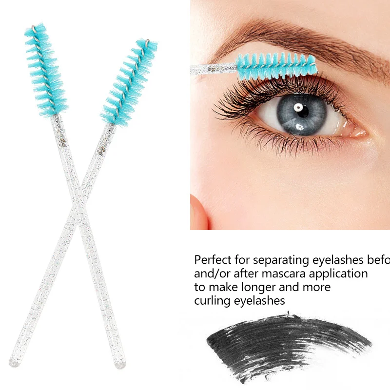 Brosses à cils jetables, outil d'extension de faux cils, brosse à sourcils, baguettes de Mascara, applicateur, bobines, outil de maquillage, 50 pièces