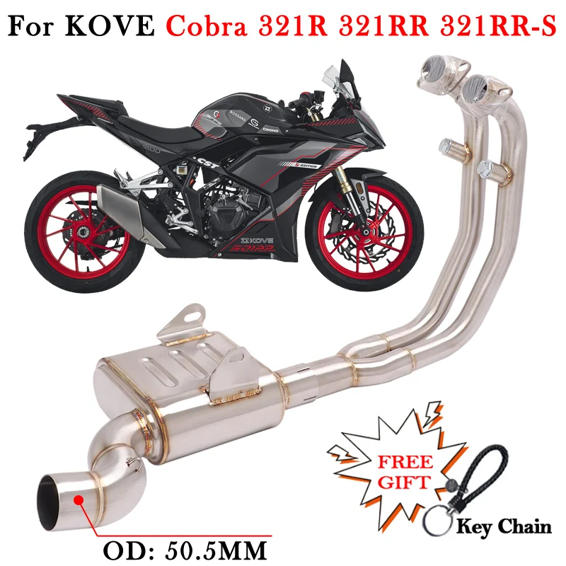 

Слипоны для KOVE Cobra 321R 321RR 321RR-S 321 R RR RRS выхлопная система мотоцикла модифицирует глушитель мото велосипед Передняя звеньевая труба