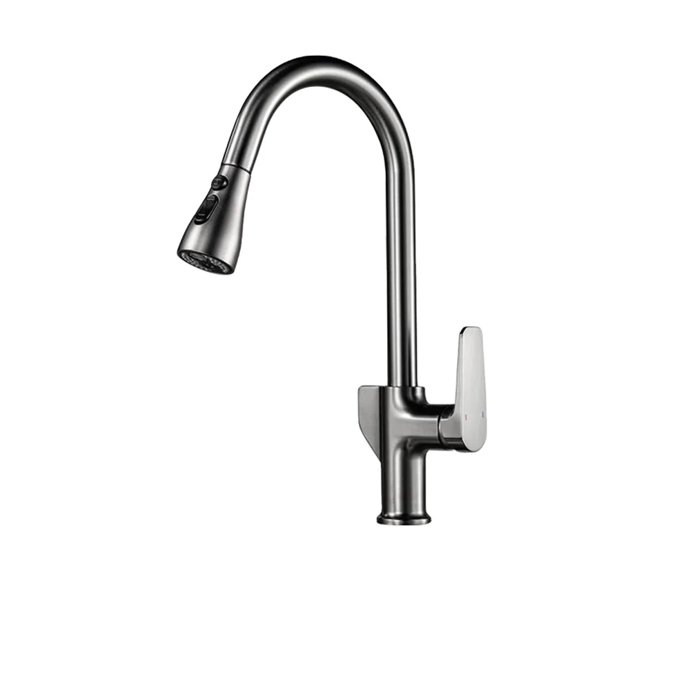 

Современный роскошный керамический клапан с одним отверстием, смеситель для кухонной мойки, дизайн с лебединой шеей, цифровые смесители для раковины с температурой