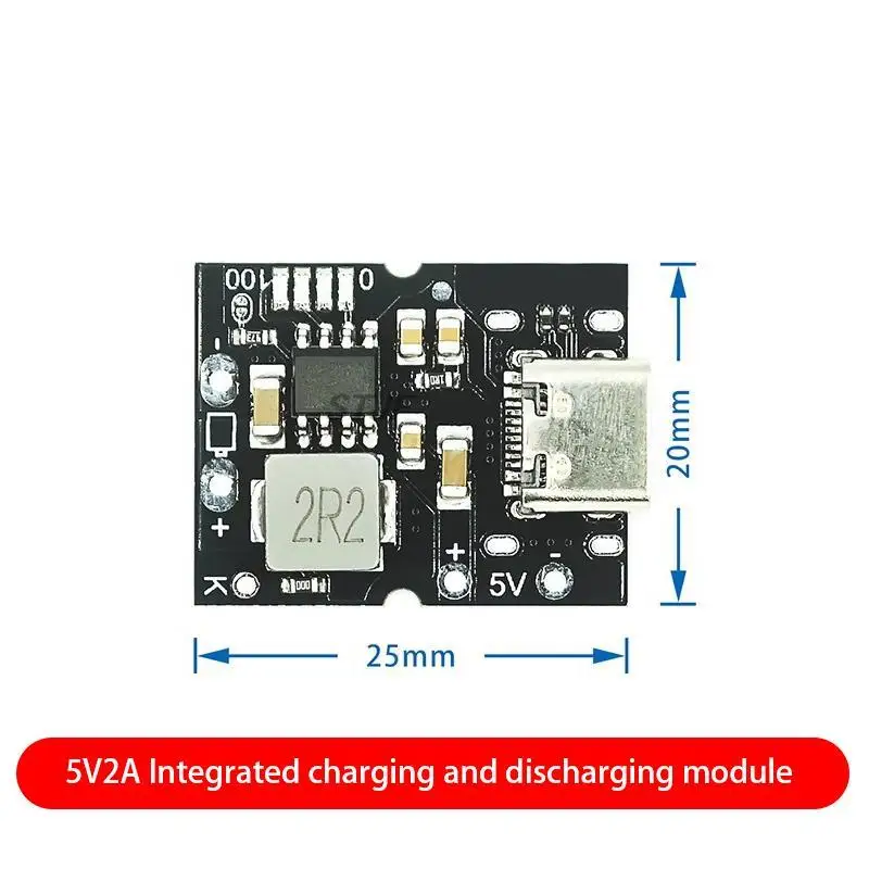 Type-C USB 5V 2A Boost Converter Step-Up Power Module Lithium Battery Charging Protection Board LED Display USB For DIY Charger