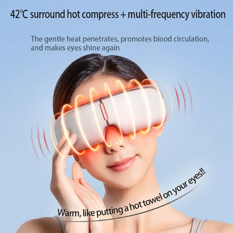 Smart Hot Compress Rechargeable Electric Eye Massager Rotary Massage, Relieve Fatigue, Remove Dark Circles Warm And Fatigue,Safe