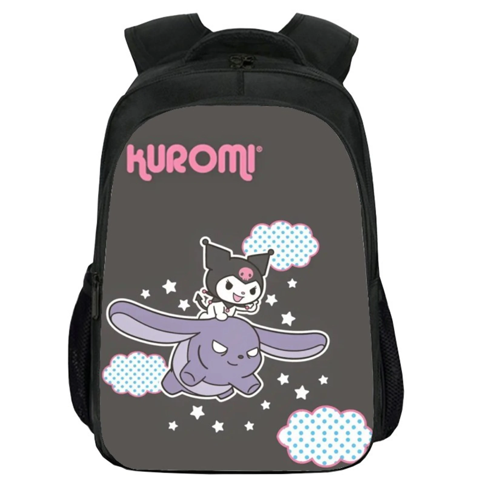 Unisex Kid Fashion Kuromi Book Bag-Multifunction Cute Knapsack-Durable Cartoon Backpack for School