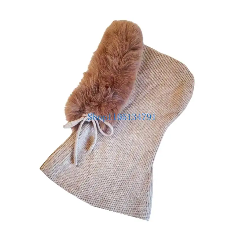 

98 км вязаная шапка-траппер, утепленная шапка-ушанка, теплая шапка, зимний уличный аксессуар для костюма, теплая большая