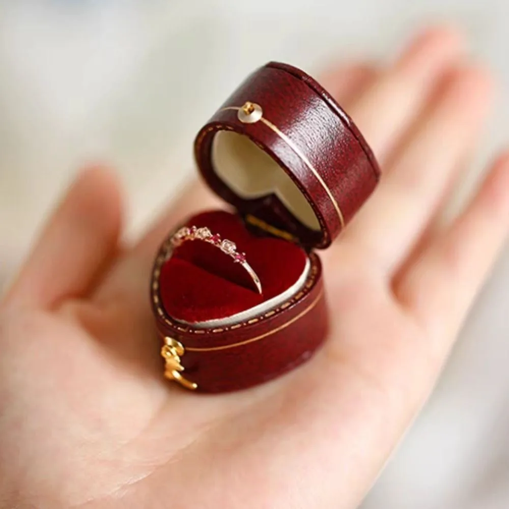 Storage Organizer Octagonal Earrings Ring Box Heart Shaped Square Jewelry Display Case High-quality Jewelry Case Wedding