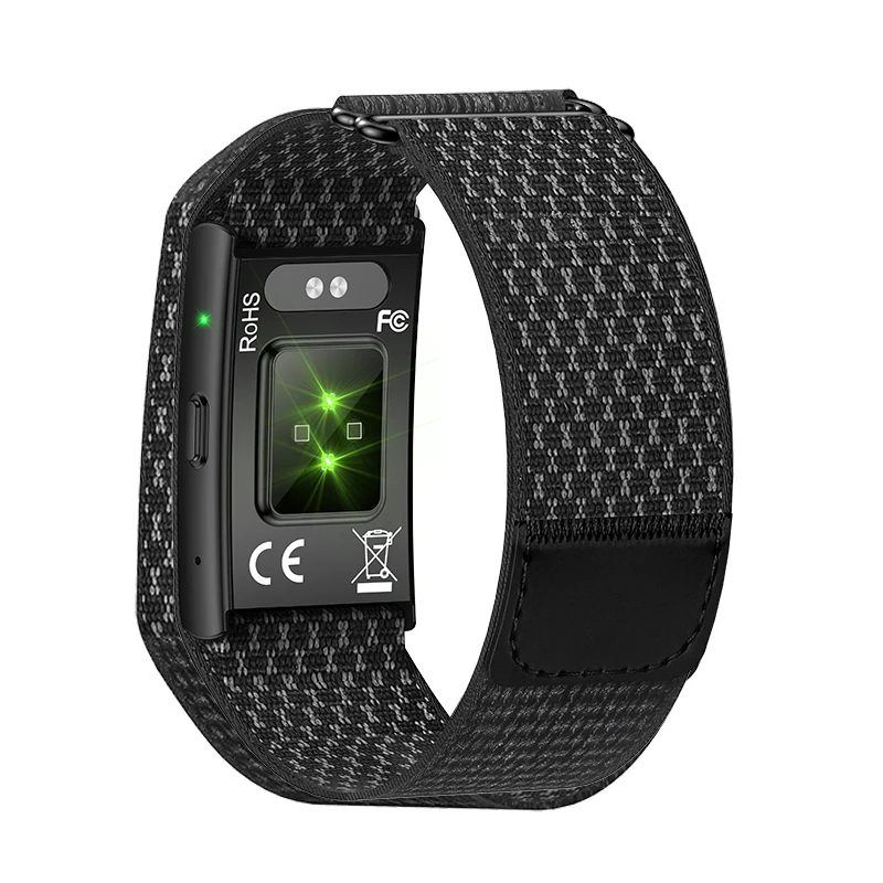 Screenless Smart Bracelet with AI Meeting Transcription Heart Rate Blood Pressure Blood Oxygen Sleep Monitor One-Click Recording