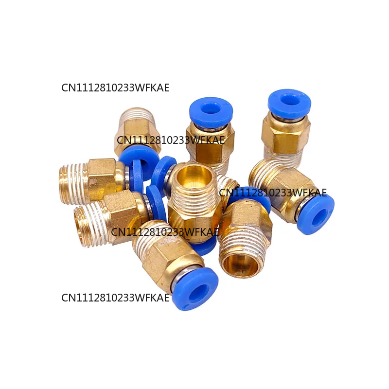 2Pcs Pneumatic Air Connector Fitting PC 4mm 6mm 8mm 10mm Thread 1/8 1/4 3/8 1/2 Hose Fittings Pipe Quick Connectors