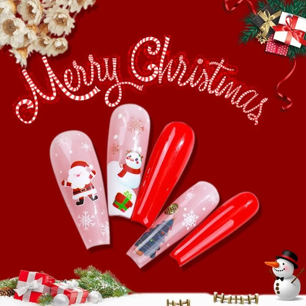 

Year Cartoon Santa Claus Back Glue Manicuring Self Adhesive Nail Decoration Nail Decals Christmas Nail Sticker Nail Art Sticker