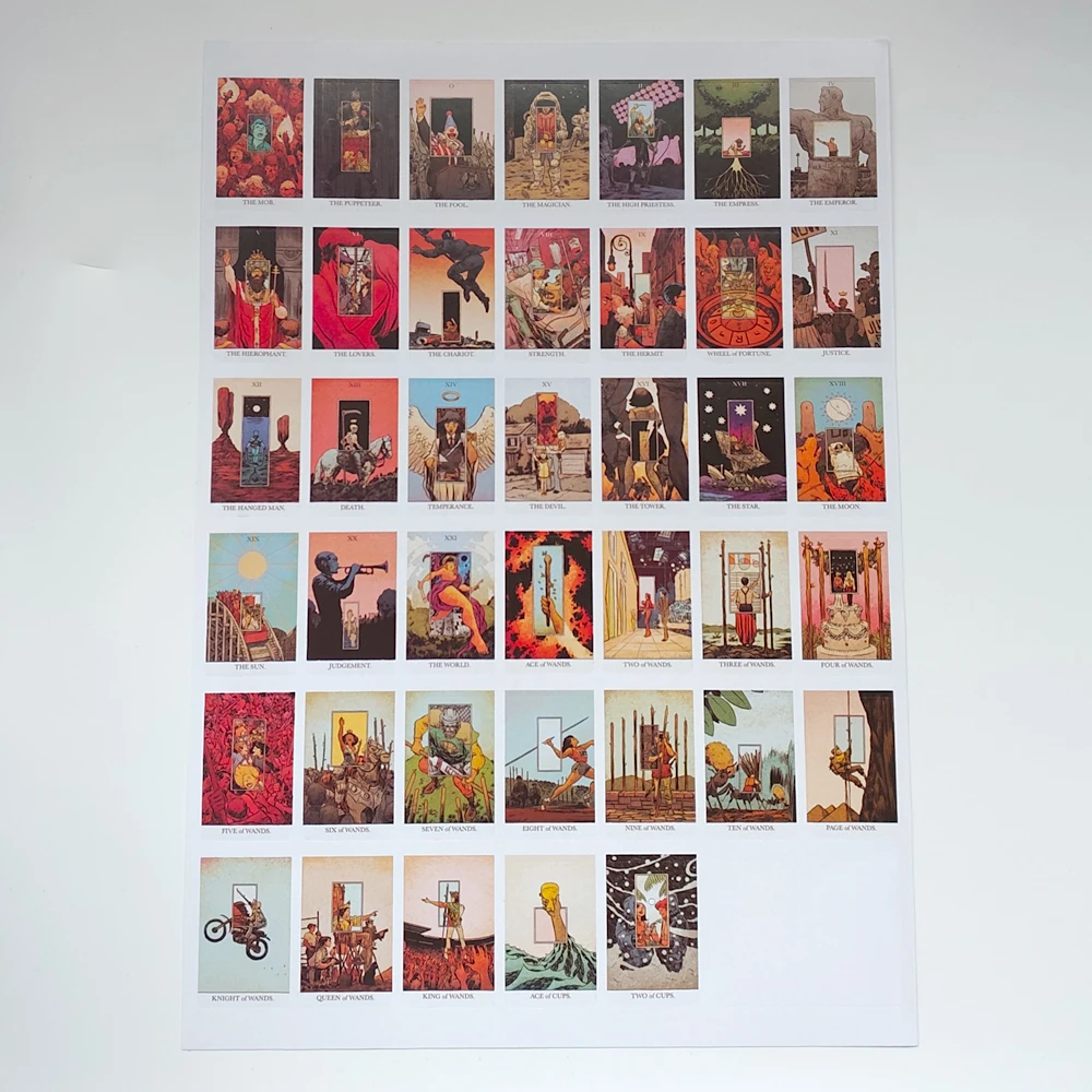 78 قطعة في ورقتين مقاس A4، ملصقات التارو المكشوفة - كل شارات لاصقة من الفينيل مقاس 4 × 6 سم لأجهزة الكمبيوتر المحمولة والمجلات والسحرية #5