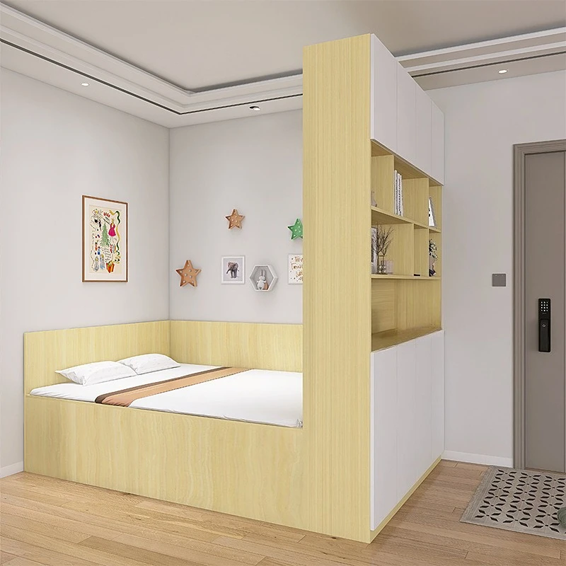

Living room tatami with partition bed compartment wardrobe integrated combination small apartment suitable