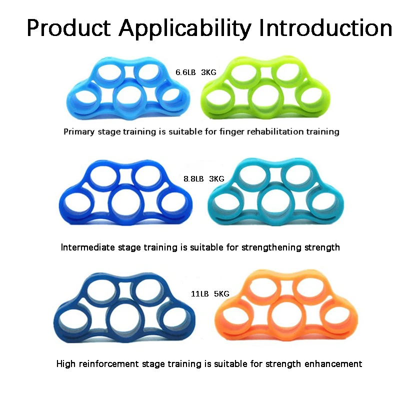 1PC Portable Silicone Finger Training Tensioner Finger Rehabilitation Exercise Professional Finger Strength Enhancement Training