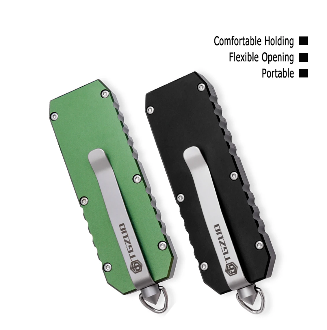 

Pocket knife. Outdoor EDC knife. With pen clip.