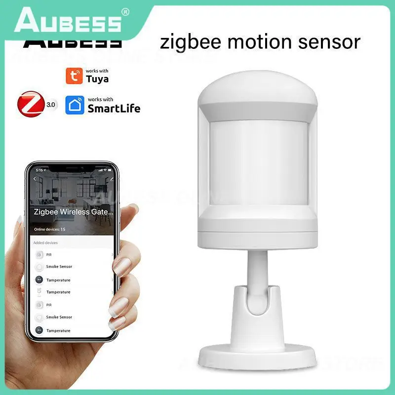 

App Control Sensor Rotatable Tuya Pir Sensor Voltage Monitoring Alarm Pushes Foot Stand Motion Sensor Pir Sensor