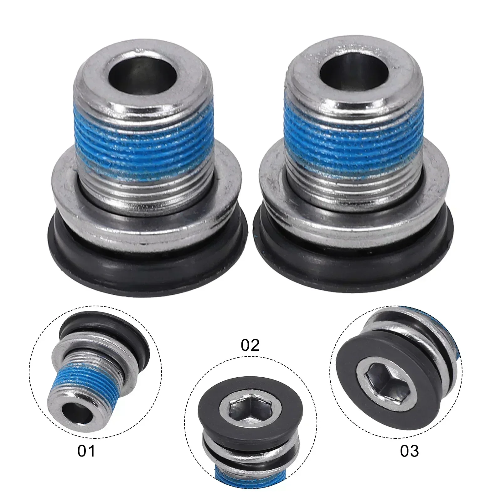 2 unids/set de pernos de manivela de bicicleta de aleación de aluminio para eje ISIS para Bosch para EBike M15 tapa de tornillo de cubierta de manivela de bicicleta