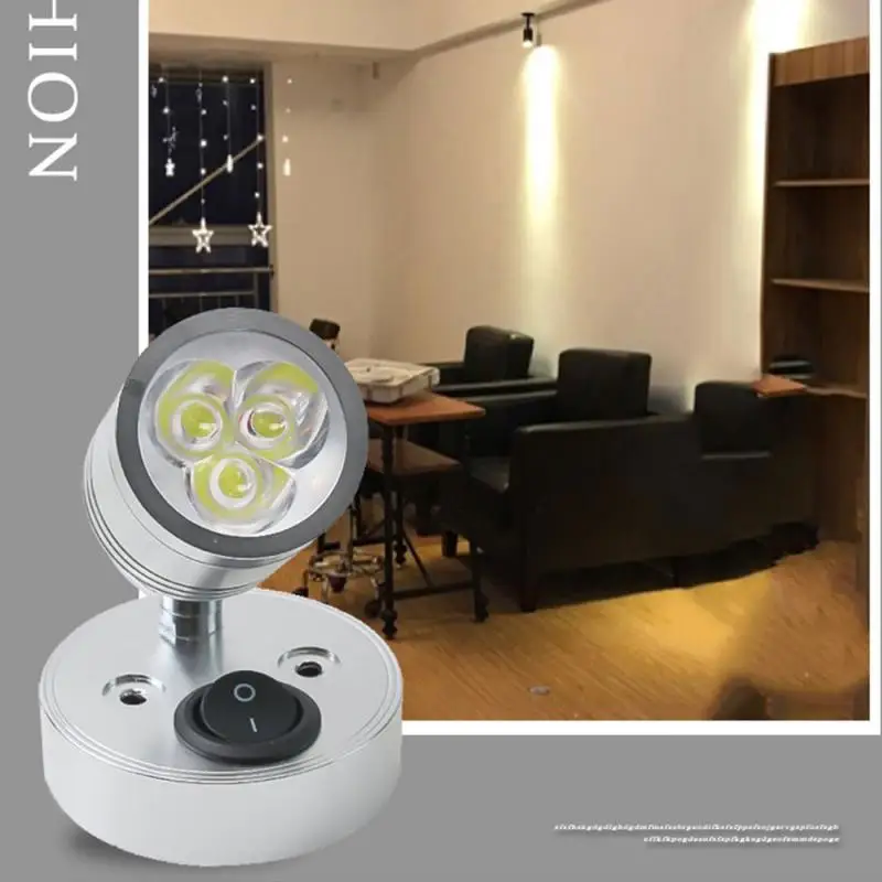 Camper Spotlight Reading Lamp Motorhome Wall Lamp Ceiling Light LED Spot Reading Light Switch Led Camper Accessories