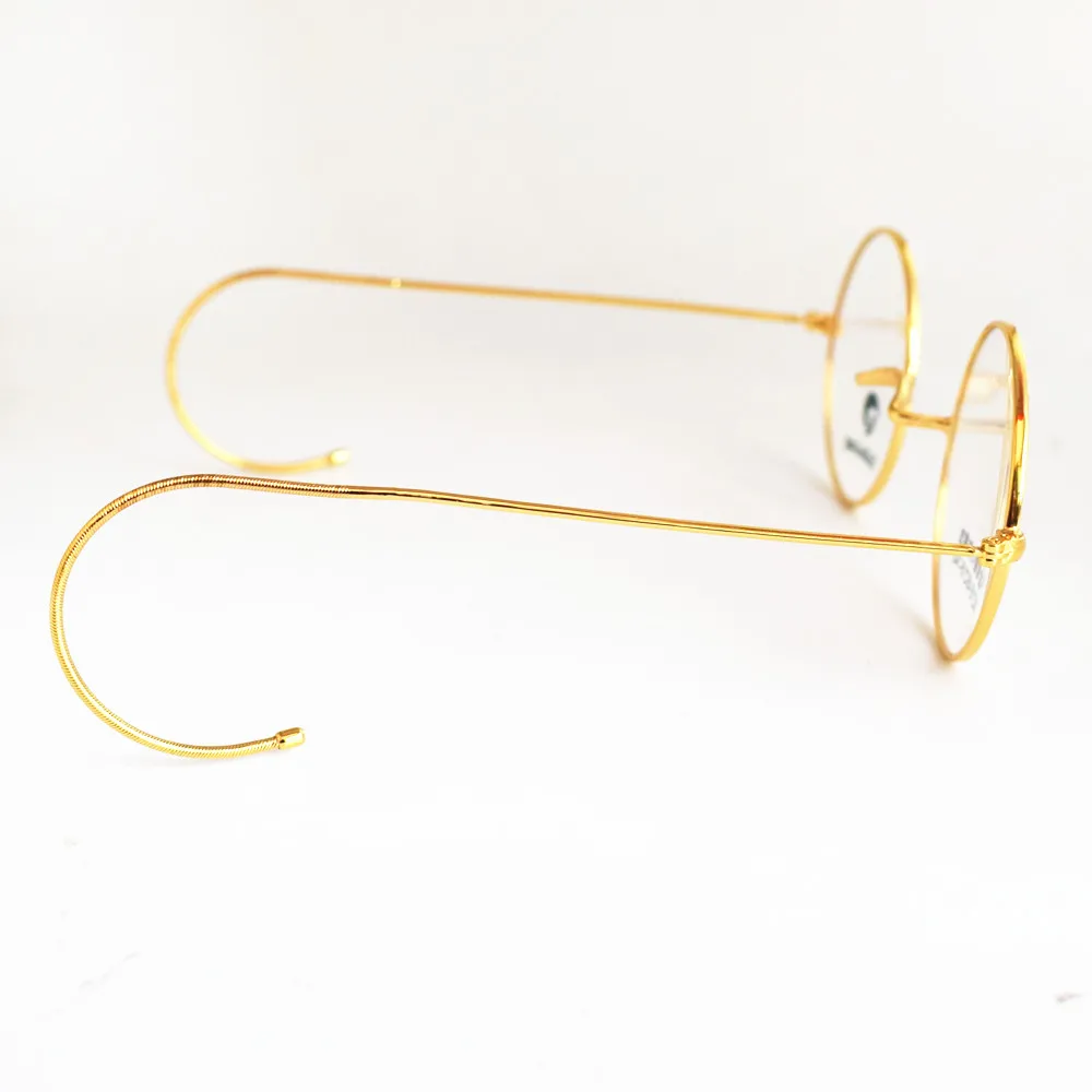 52mm oversize Vintage Gold Round Antique Wire Rim Metal Reading Glasses  Full Rim  +125 +175 +200 +225 +250 +275 +375 +400 +425