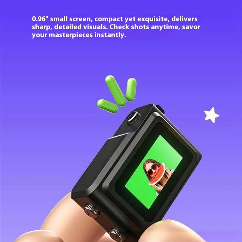 School Life Memory Students Gift Mini Retro Digital Camera 1080P HD Thumb Camcorder Portable Videography Device