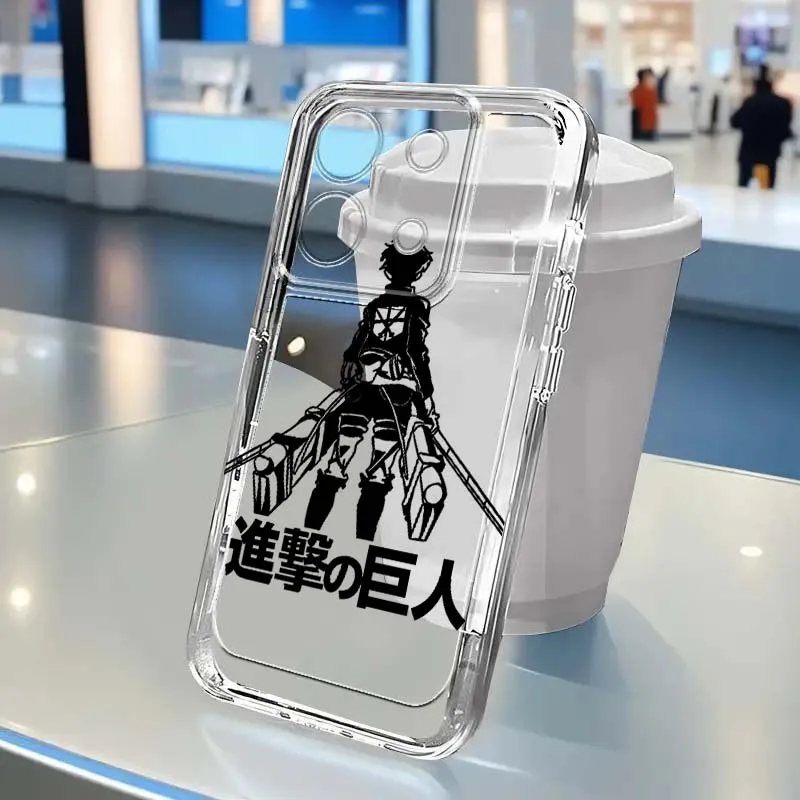 

Luxury Attack on Titan Logo Art Phone Case For Xiaomi Mi 17 15 15T 14 14T 13 12 12S 12T 11 Lite Pro Max 5G Transparent