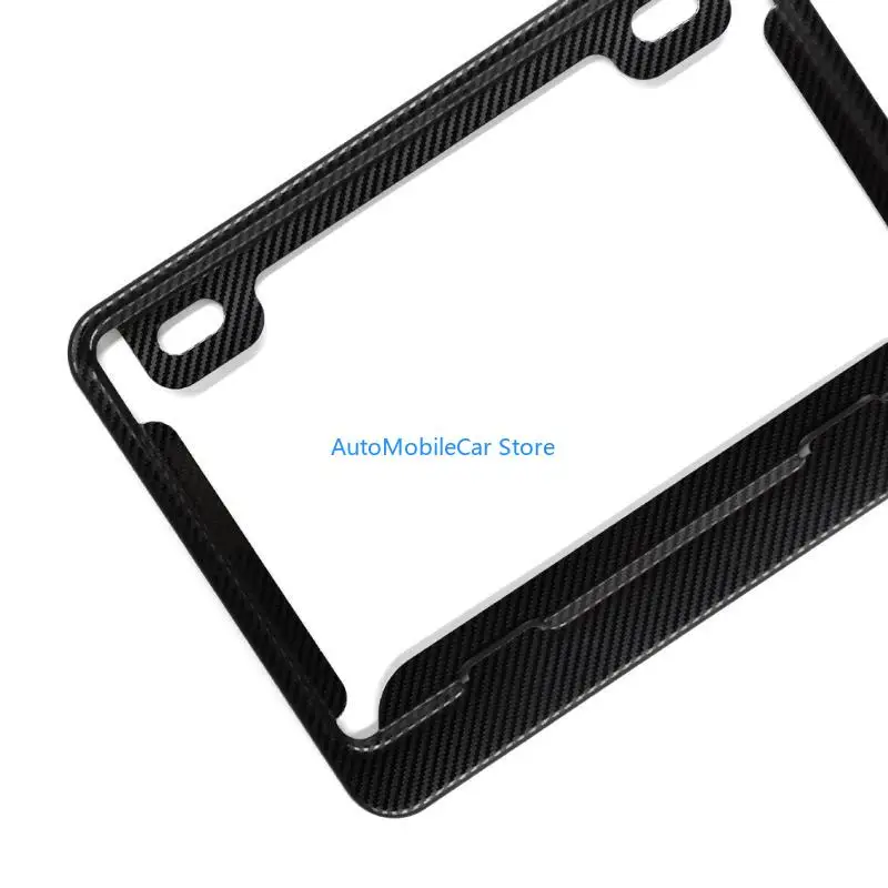 G8TE Black Carbon Bracket Universal Motorcycle License Plate Frame Auto Accessory